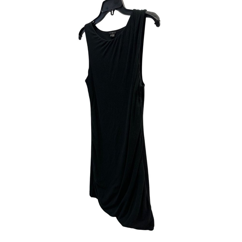 Theory Darla Black Sleeveless Ruched Dress Medium - Picture 7 of 7